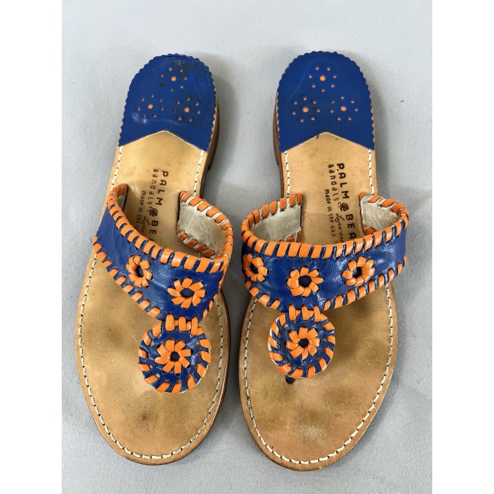 Palm Beach Sandals Sz 9 Blue Orange Women's‎